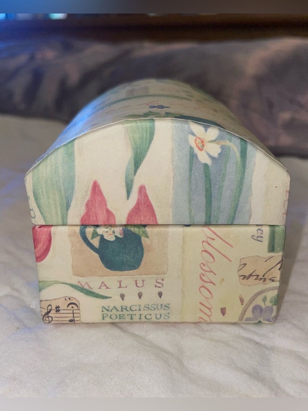 Vintage small Dome Botanical keepsakes box. 1970’s in pristine condition. - Picture 10 of 15